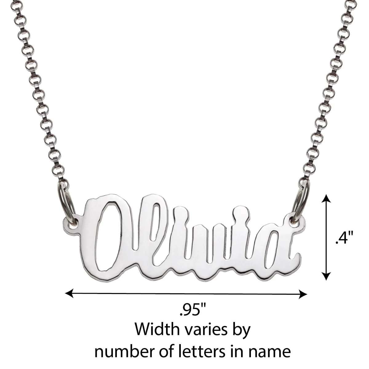 Sterling Silver Mini Name Necklace - Image 4