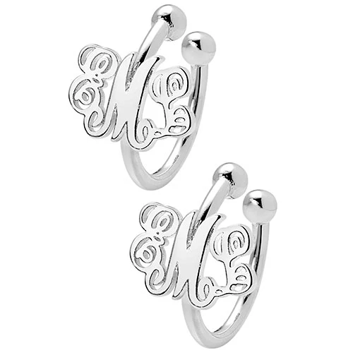 Sterling Silver Monogram Ear Cuffs - Image 2