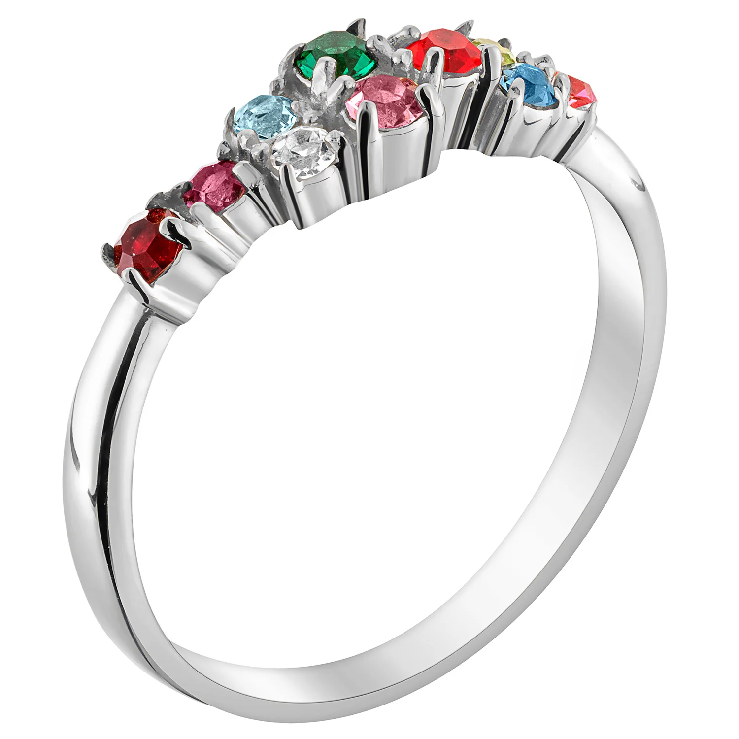 Sterling Silver Mother's and Family Birthstone Ring - Image 2