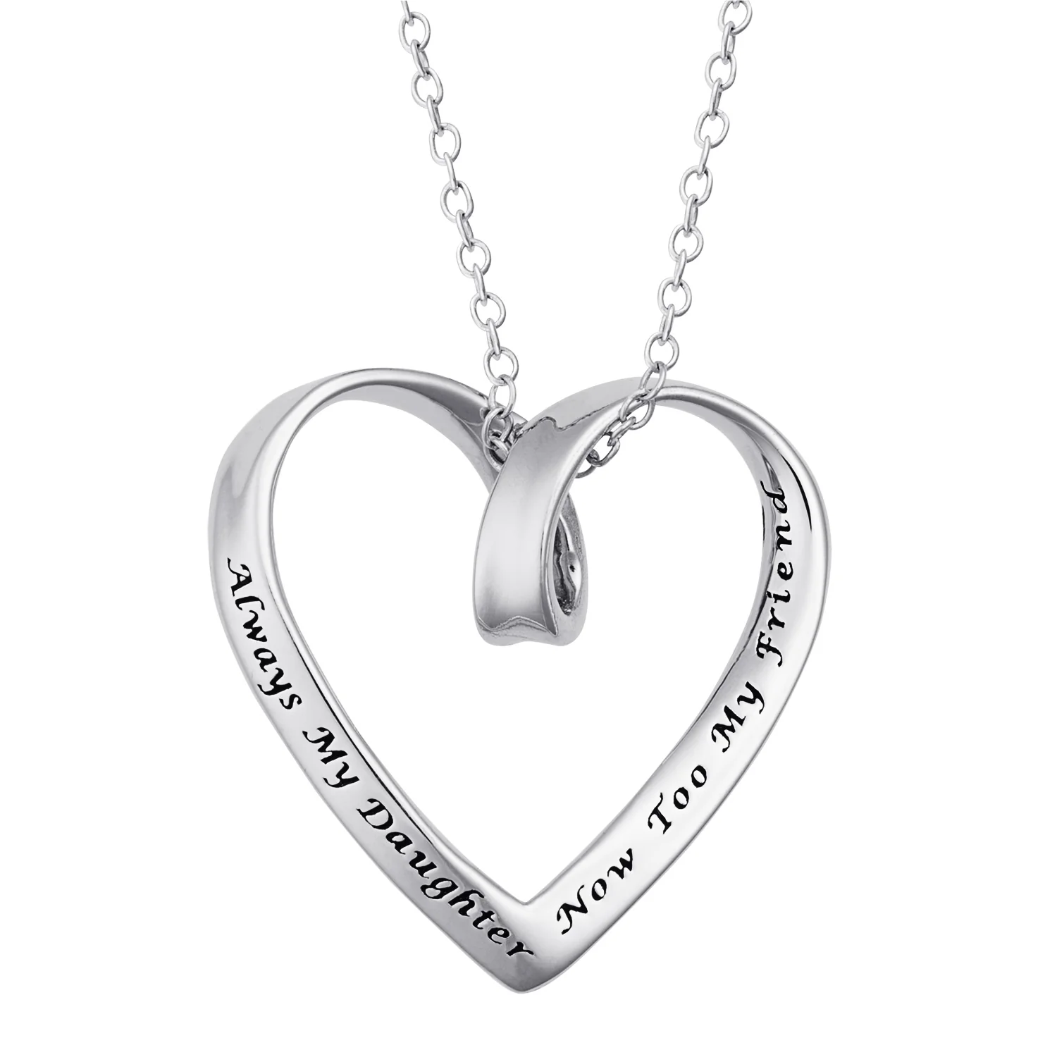 Sterling Silver My Daughter My Friend Heart Pendant