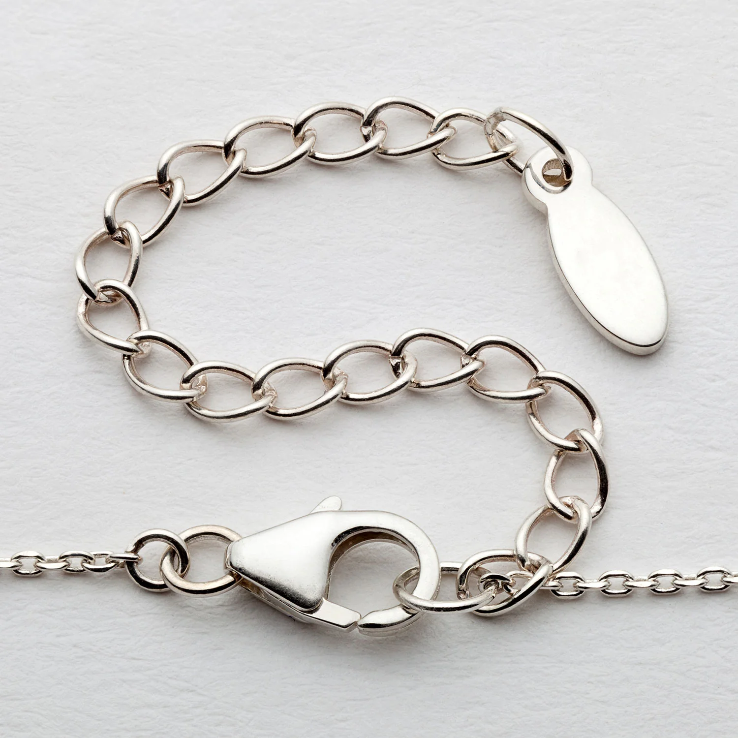 Sterling Silver Name with Baseball Charm Necklace - Image 3