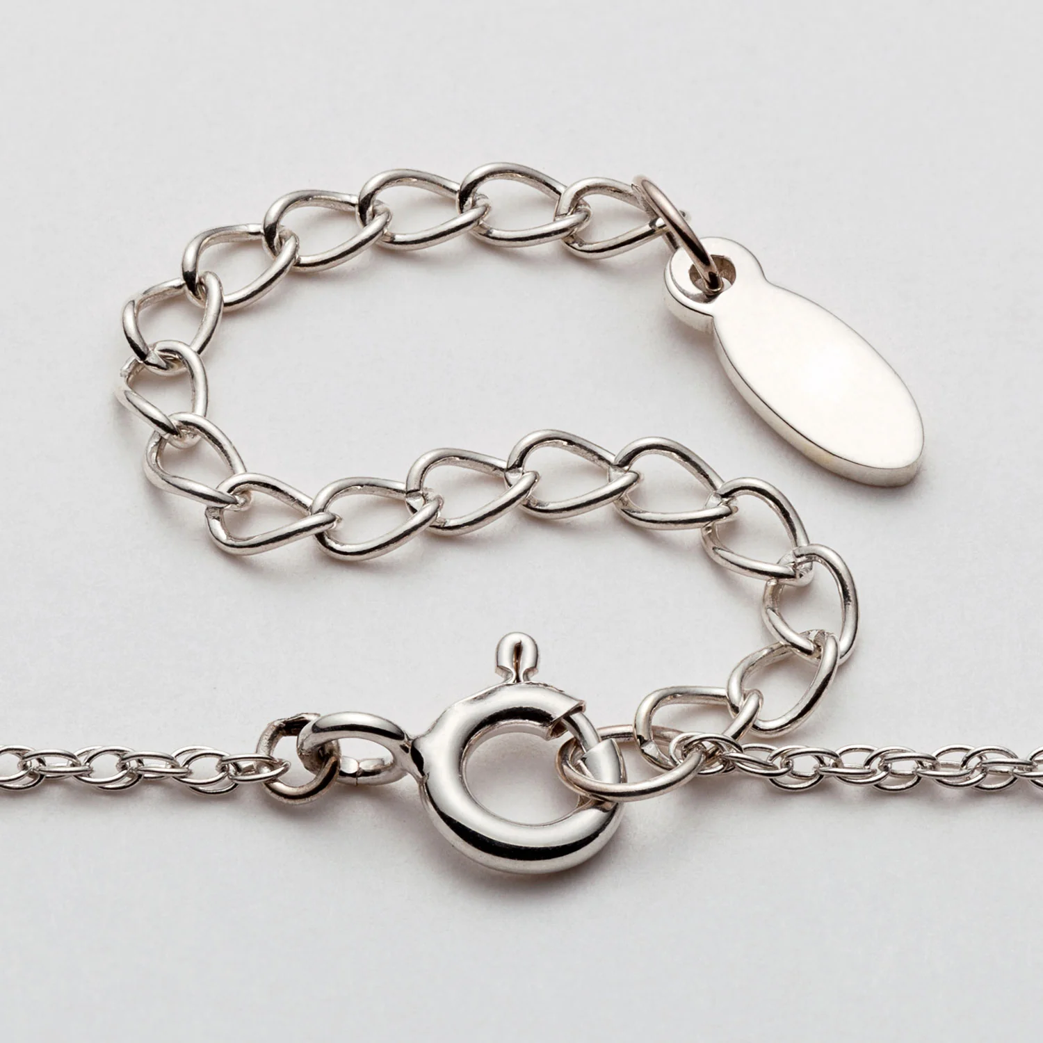 Sterling Silver Personalized Cross with Swirl Necklace - Image 3
