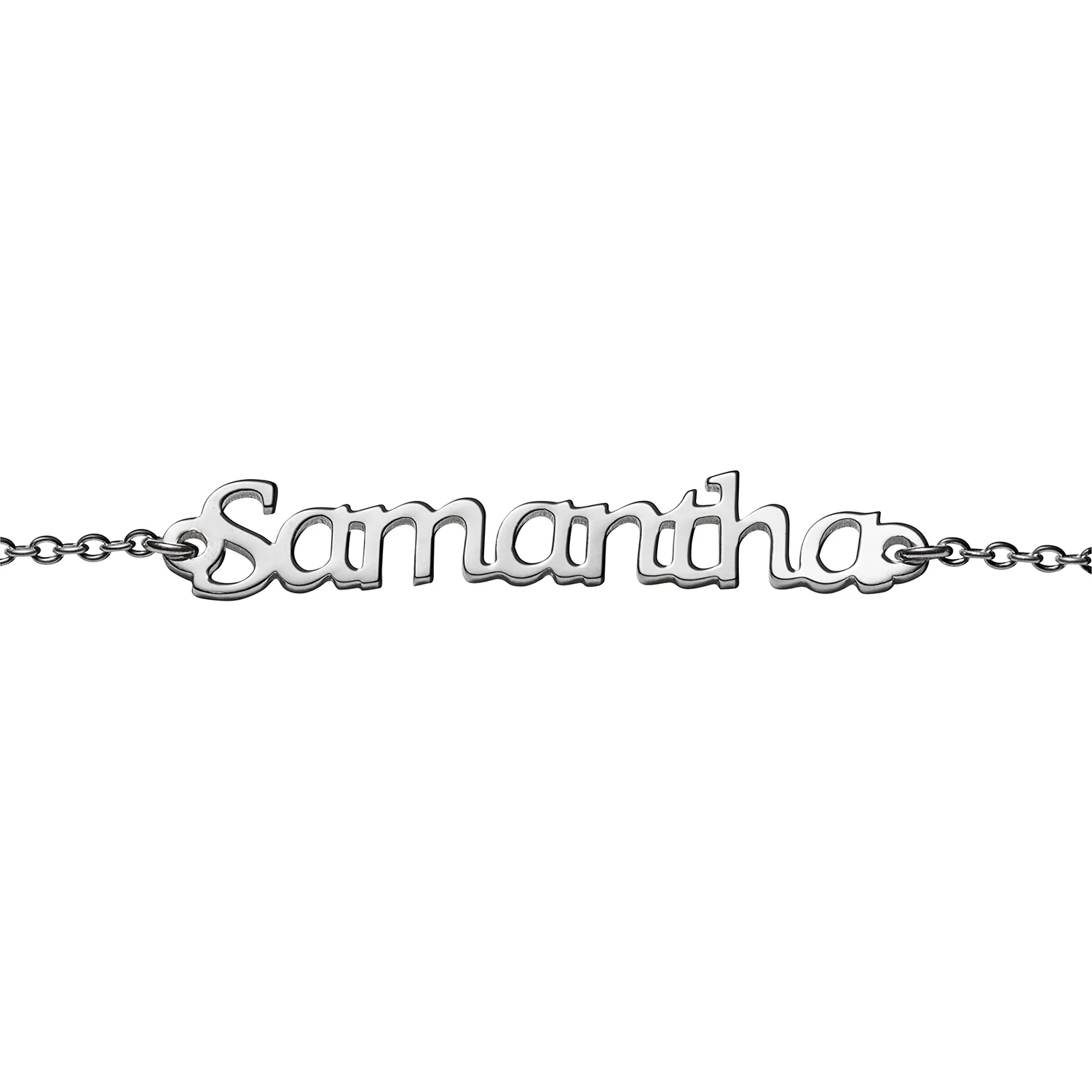 Sterling Silver Personalized Mini Name Anklet - Image 3