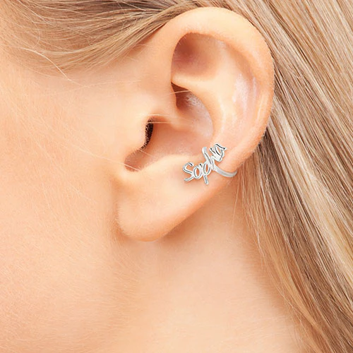 Sterling Silver Personalized Name Ear Cuffs - Image 3