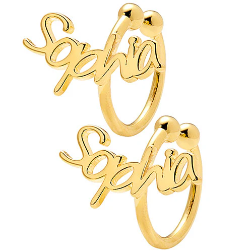 Sterling Silver Personalized Name Ear Cuffs - Image 4