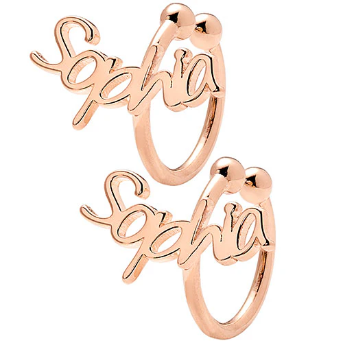 Sterling Silver Personalized Name Ear Cuffs - Image 6