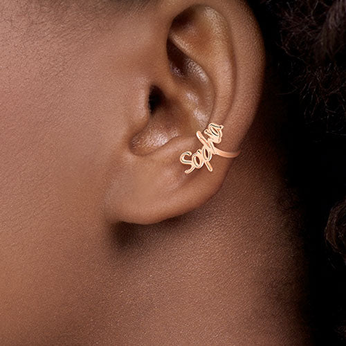Sterling Silver Personalized Name Ear Cuffs - Image 7