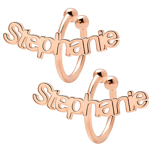 Sterling Silver Personalized Name Ear Cuffs - Image 6
