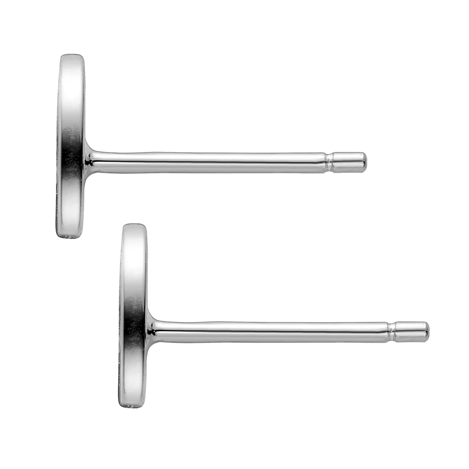 Sterling Silver Petite Engraved Initial Heart Earrings - Image 3