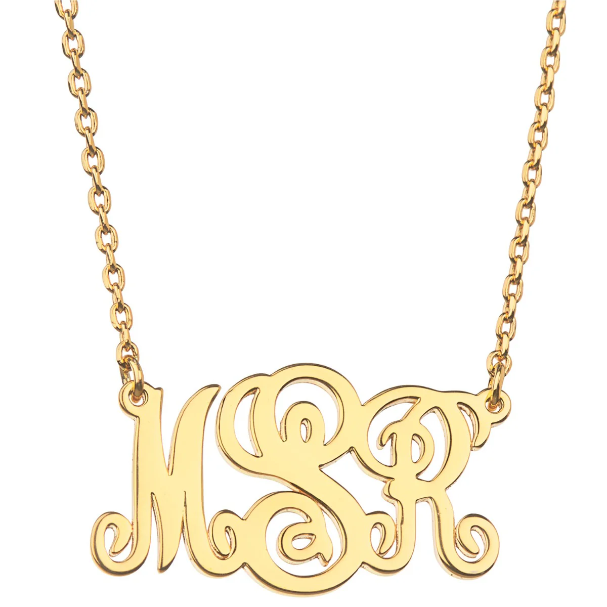 Sterling Silver Petite Monogram Necklace - Image 4