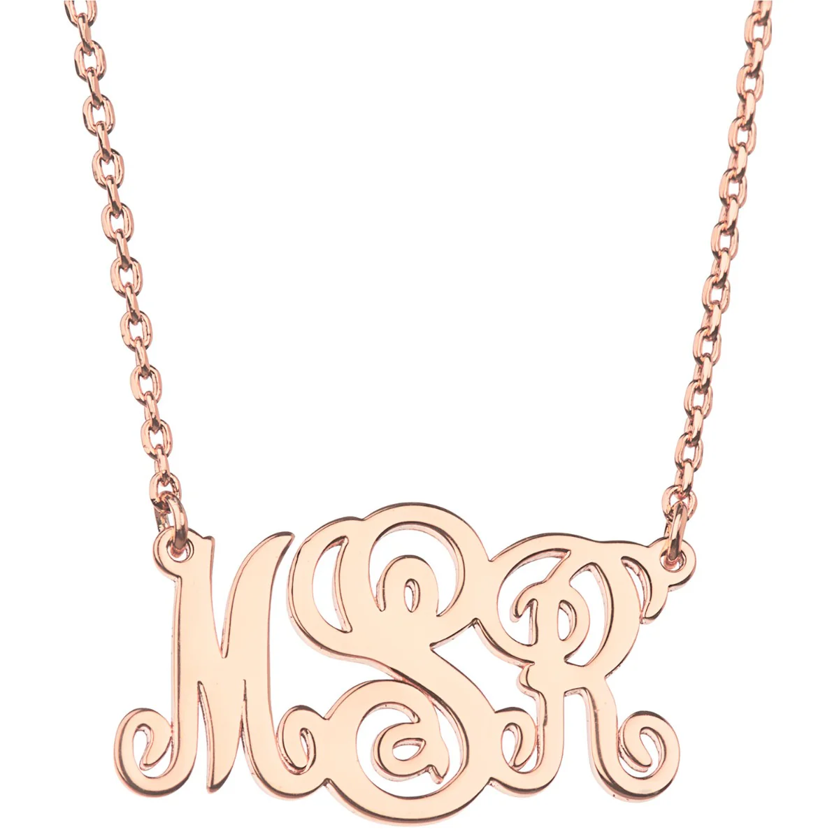 Sterling Silver Petite Monogram Necklace - Image 6
