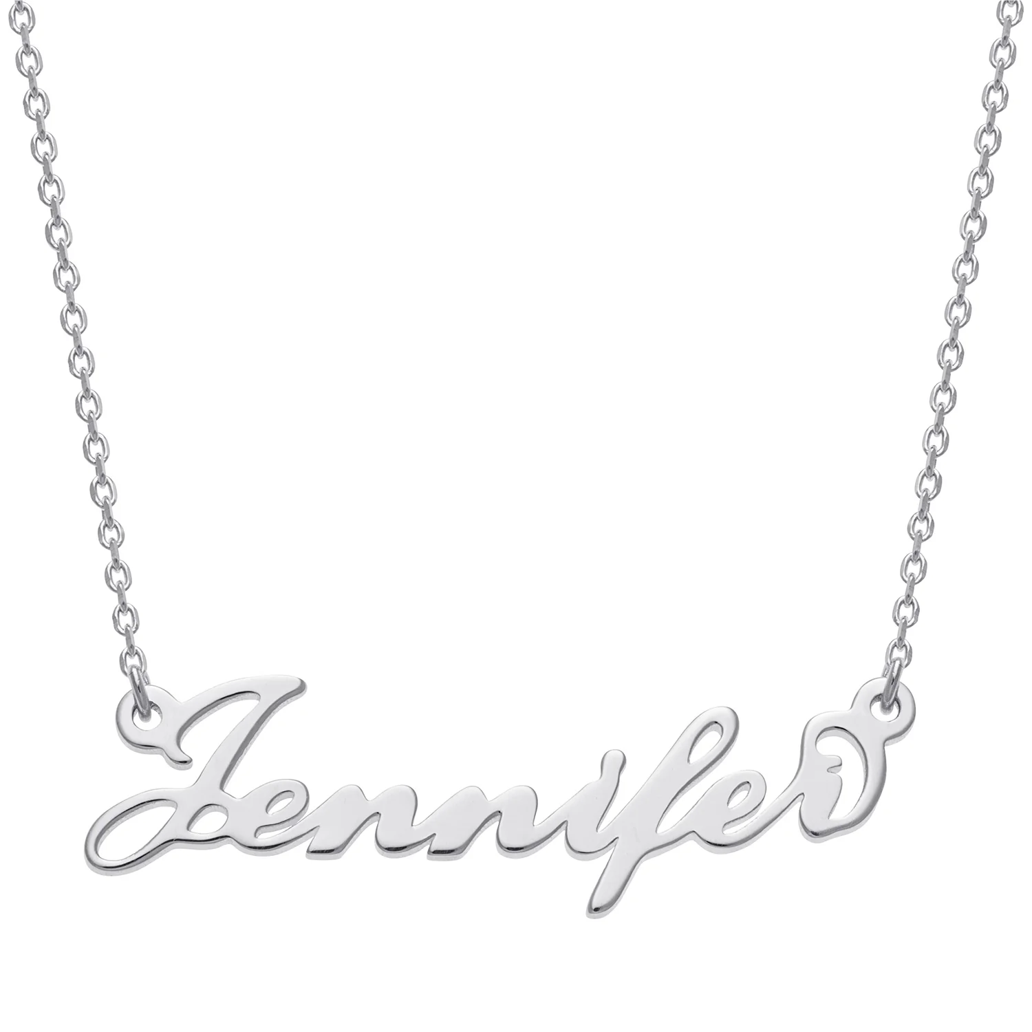 Sterling Silver Petite Script Name Necklace