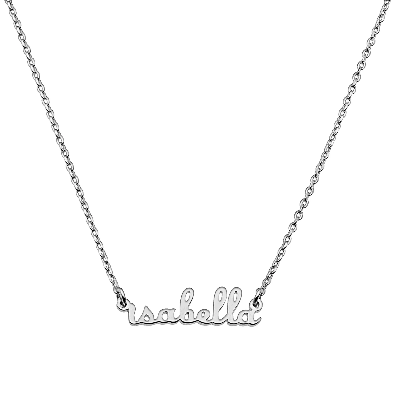 Sterling Silver Petite Script Name Necklace