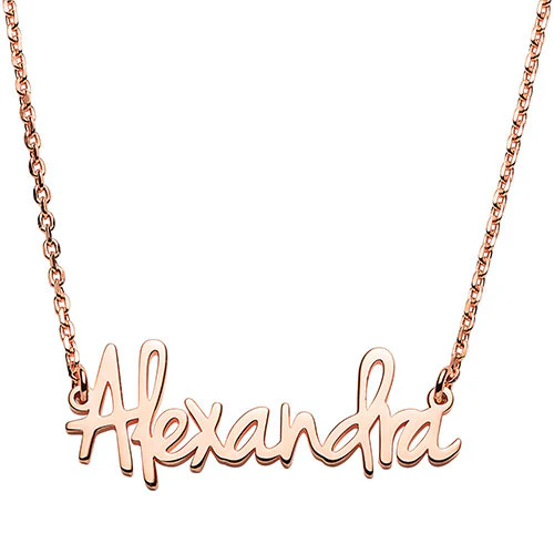 Sterling Silver Petite Script Name with Free Hoop Earrings - Image 6