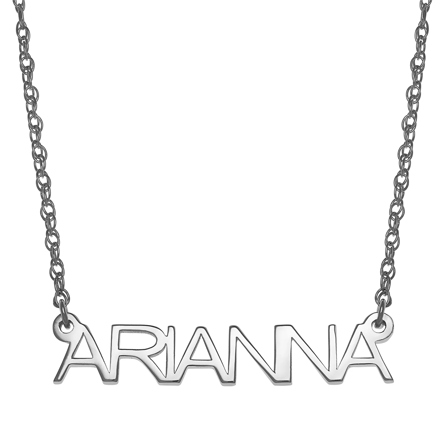 Sterling Silver Petite Uppercase Name Necklace