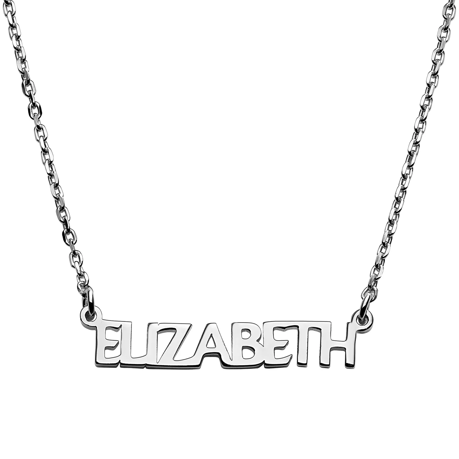 Sterling Silver Petite Uppercase Name Station Necklace