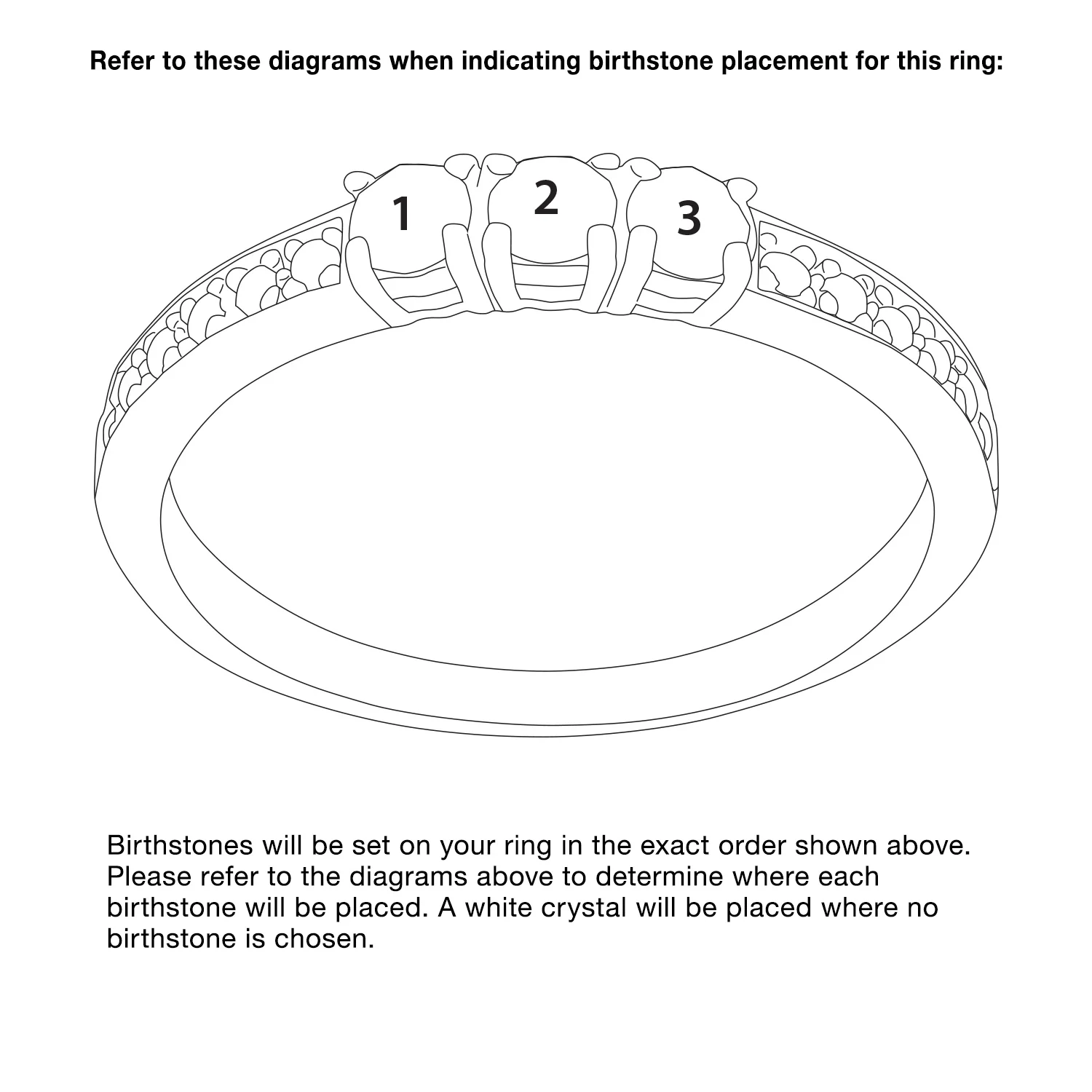 Sterling Silver Round Birthstone and CZ Ring - Image 4