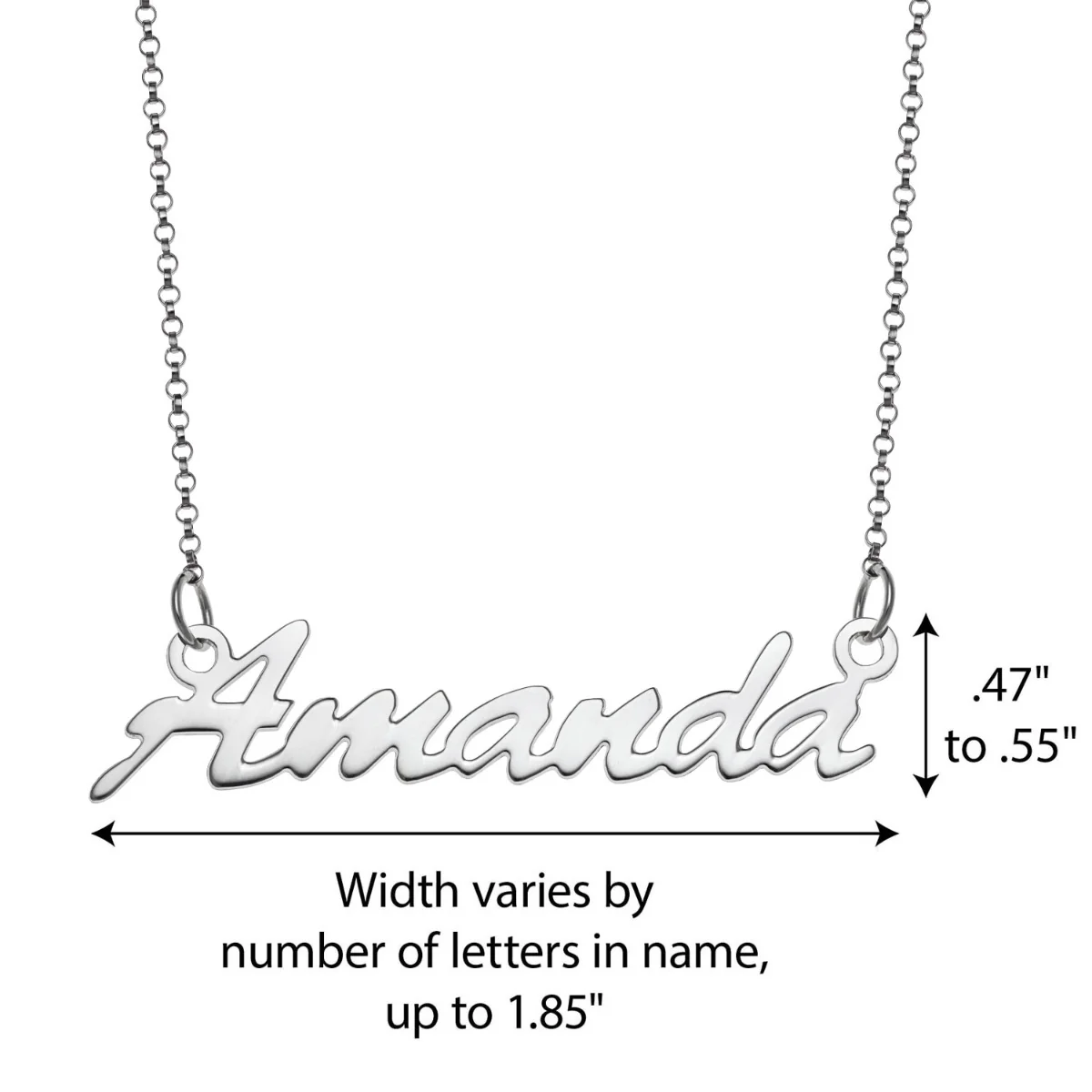 Personalized Sterling Silver Name Necklace - Image 4