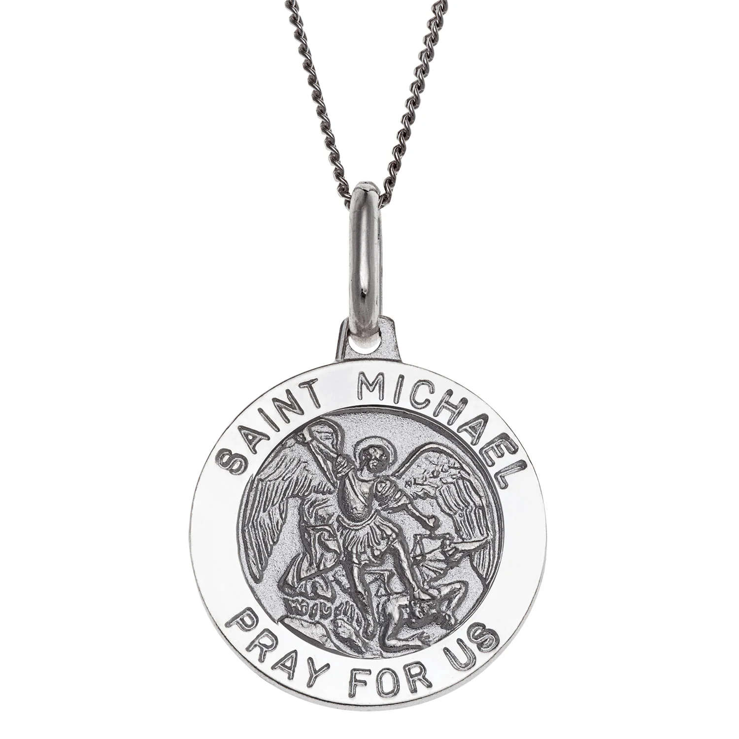 Sterling Silver St.Michael Personalized Medal Pendant