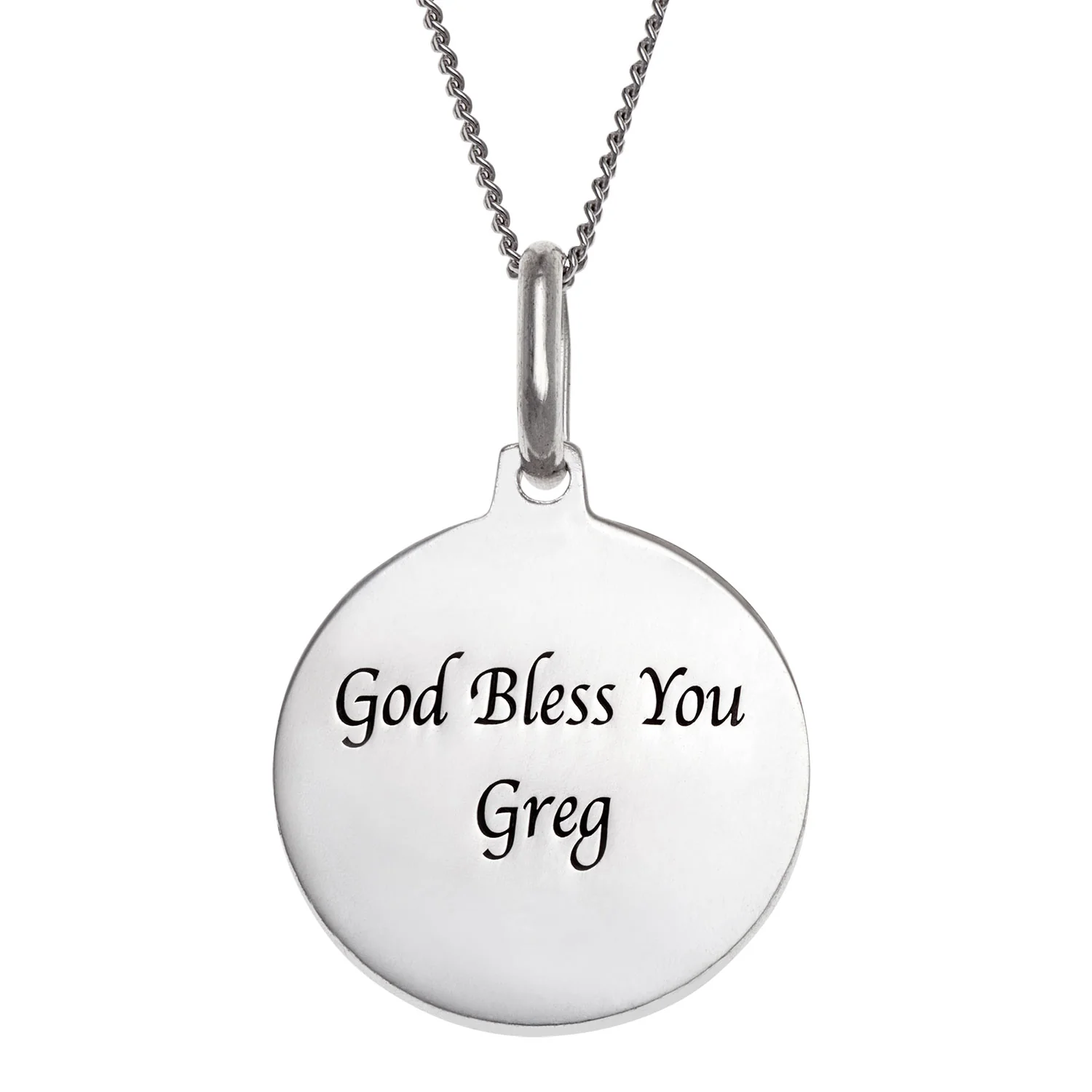 Sterling Silver St.Michael Personalized Medal Pendant - Image 2