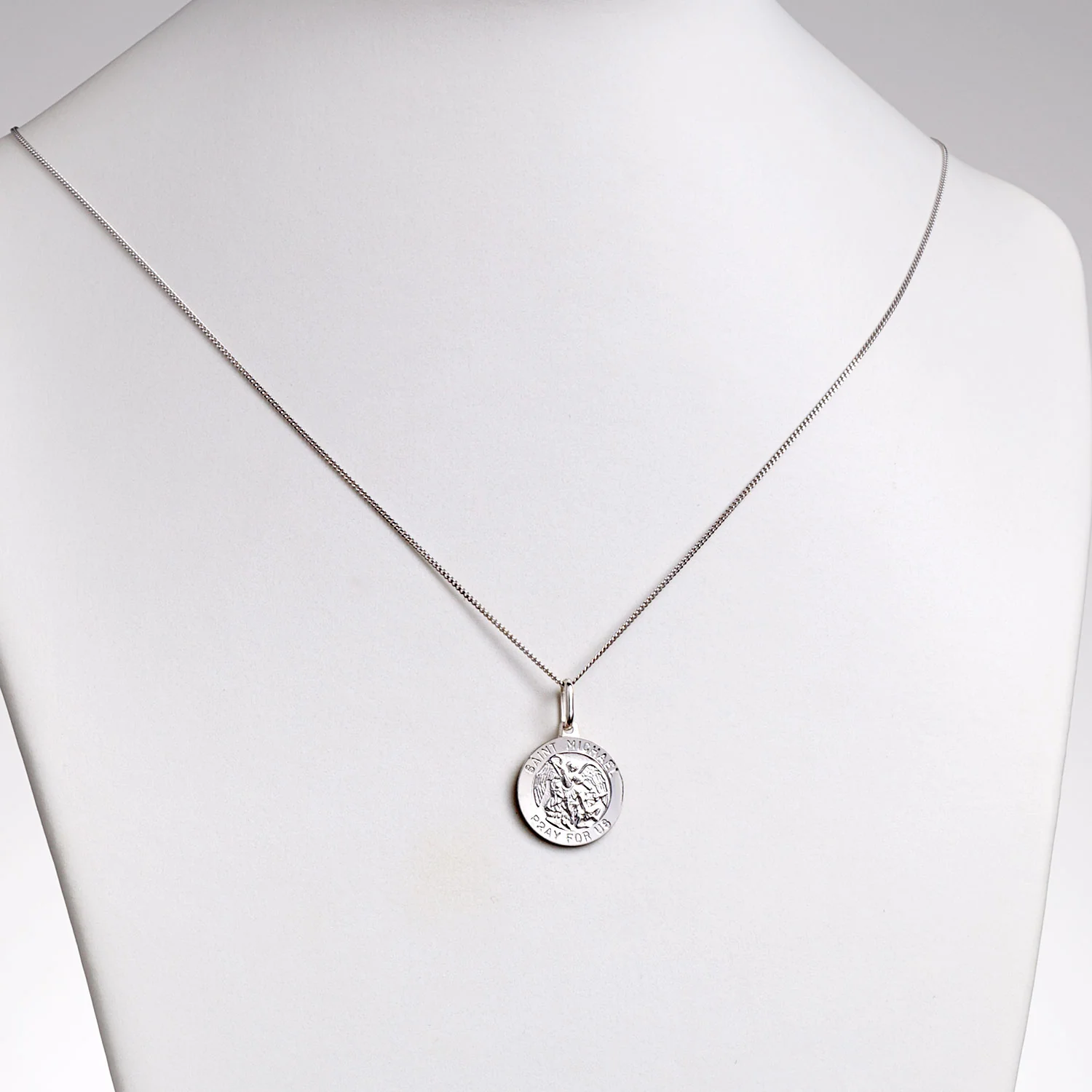 Sterling Silver St.Michael Personalized Medal Pendant - Image 3
