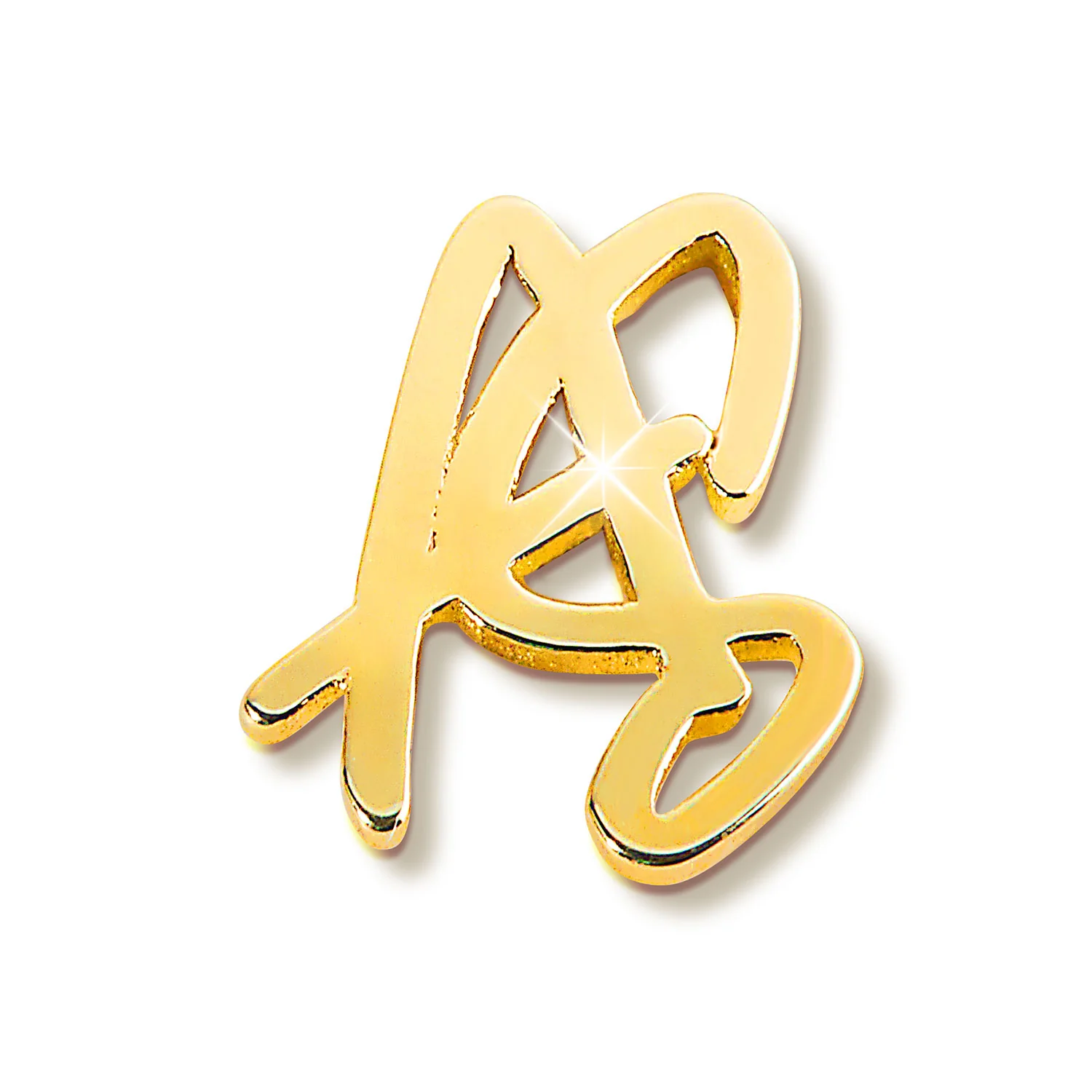 Sterling Silver Stacked Script Initials Earring - Image 3