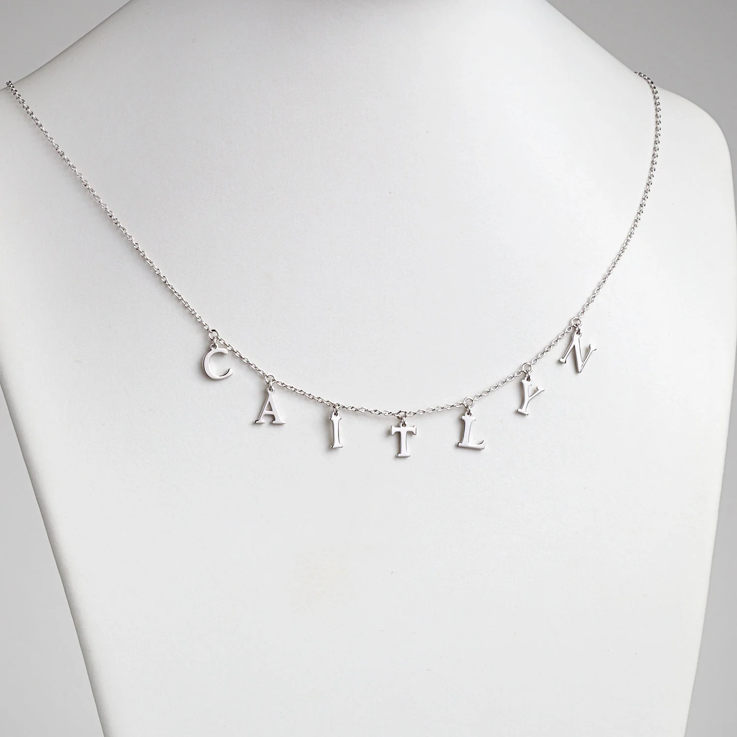 Sterling Silver Station Name Necklace - Image 2