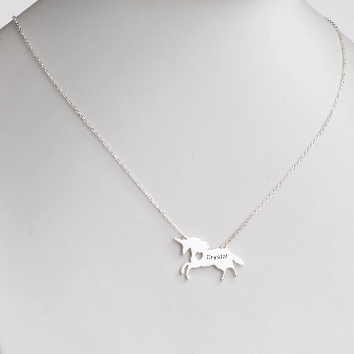 Sterling Silver Unicorn Silhouette Necklace - Image 2
