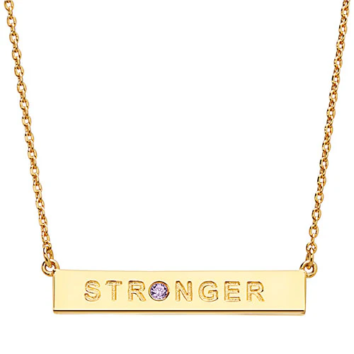 STRONGER Birthstone Empowerment Necklace - Image 3