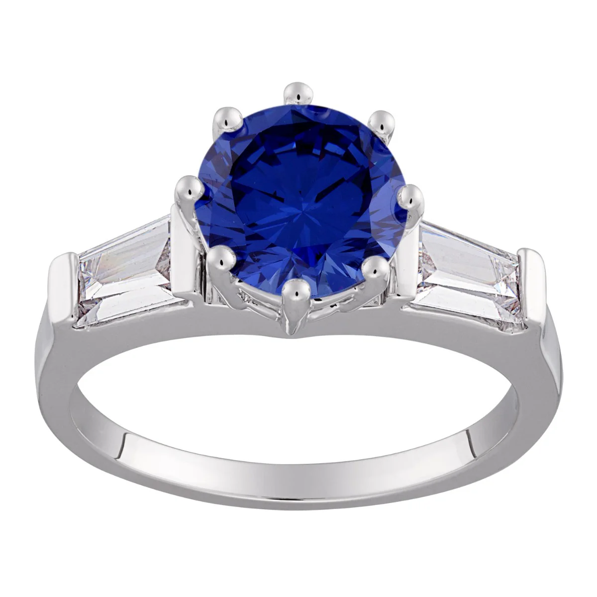 Styleshifter Round and Baguette CZ Jeweltone Ring - Image 3