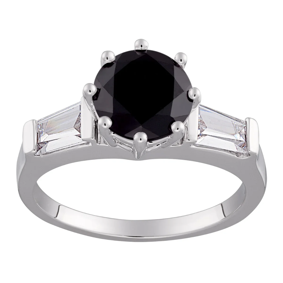 Styleshifter Round and Baguette CZ Jeweltone Ring - Image 4