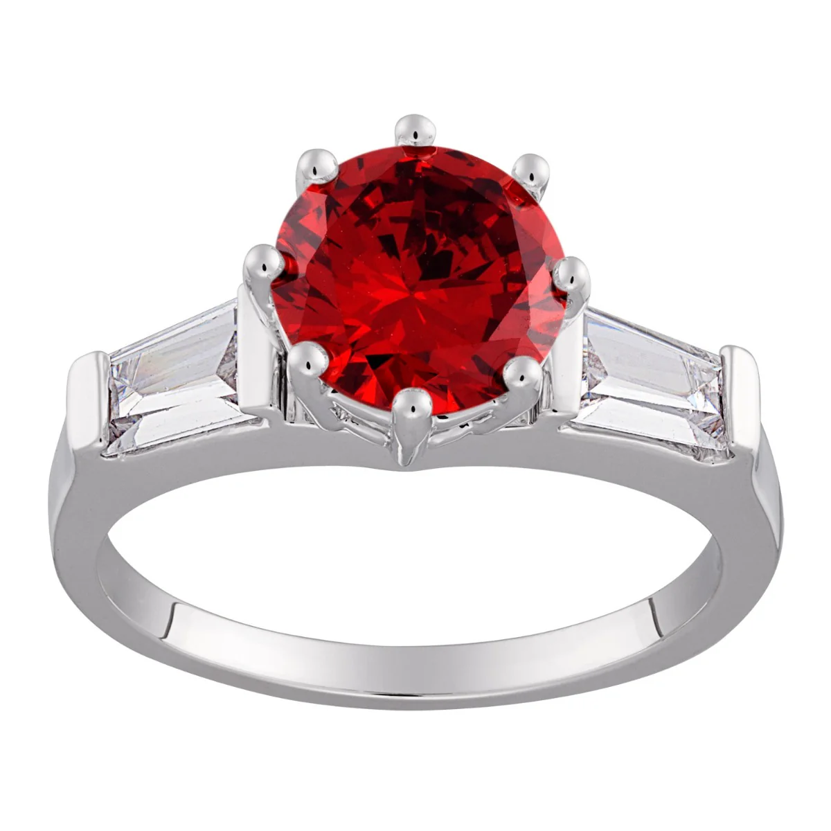Styleshifter Round and Baguette CZ Jeweltone Ring - Image 5