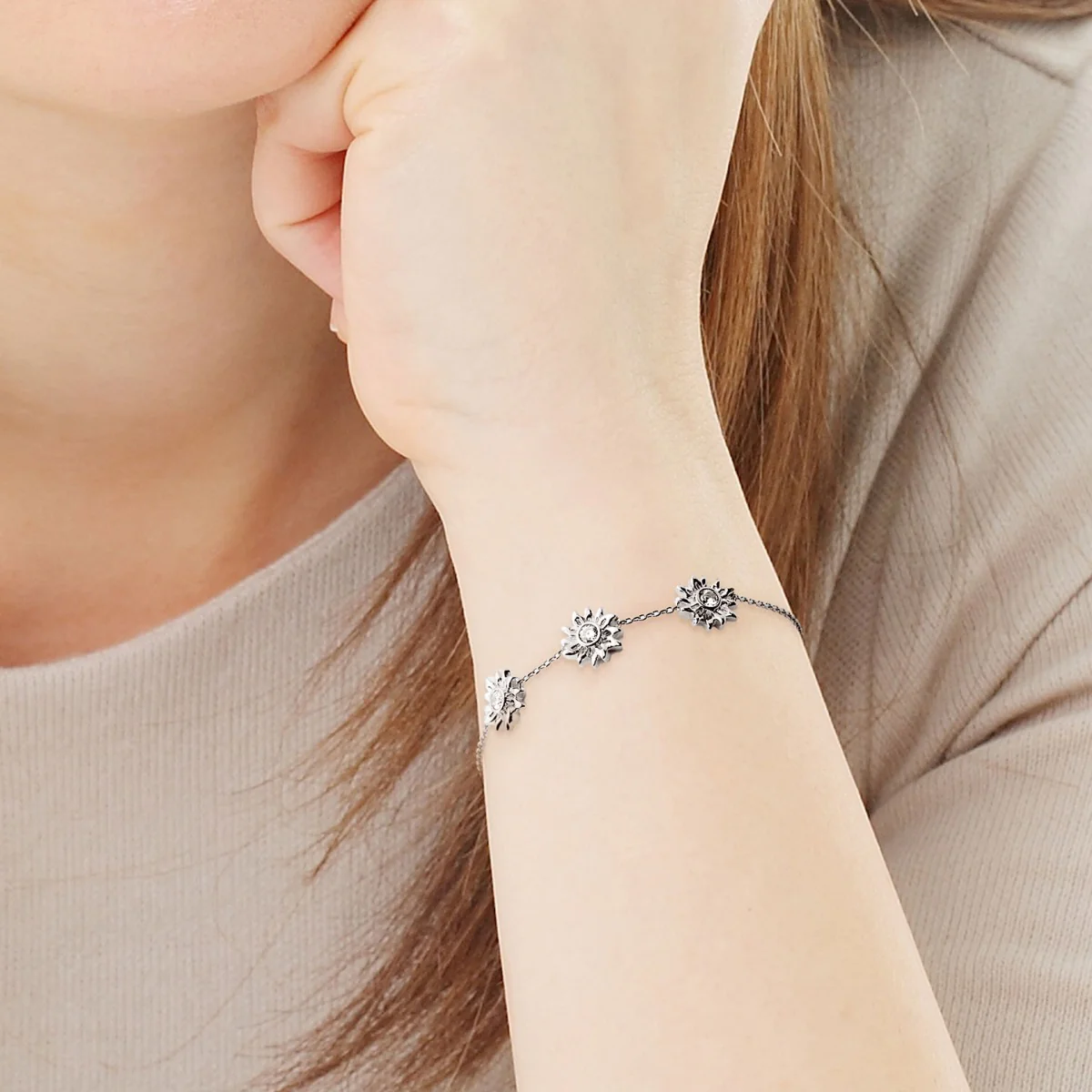 Sunflower Birthstone Adjustable Bracelet - Image 3