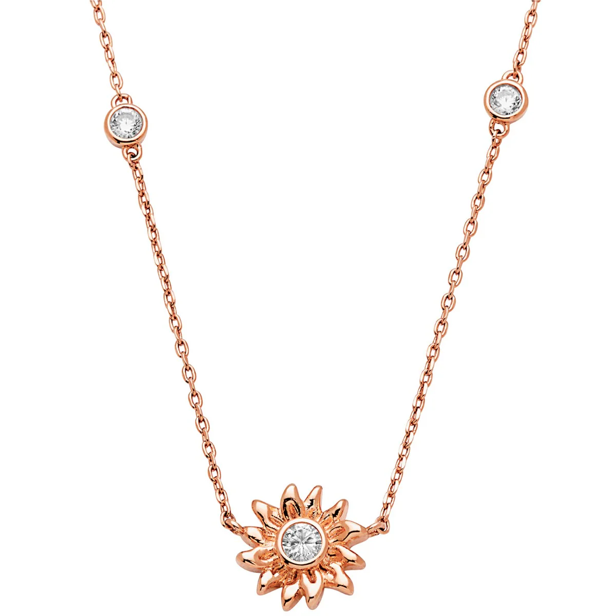 Sunflower Station Necklace with Birthstones - Image 6