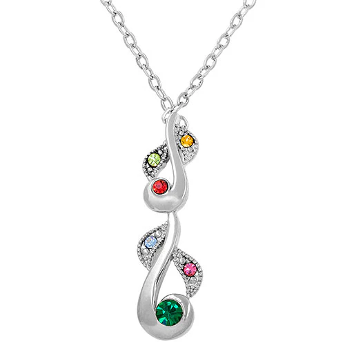 Swirl Birthstone Necklace - Image 2