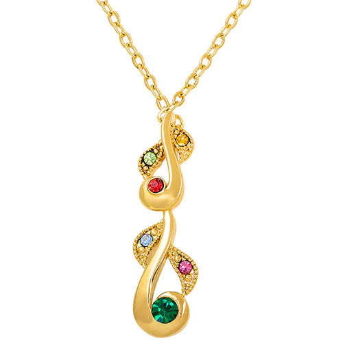 Swirl Birthstone Necklace - Image 4