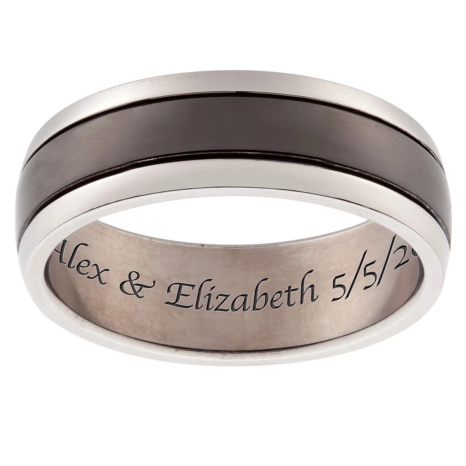 Titanium Two-Tone Rounded Message Band - Image 2