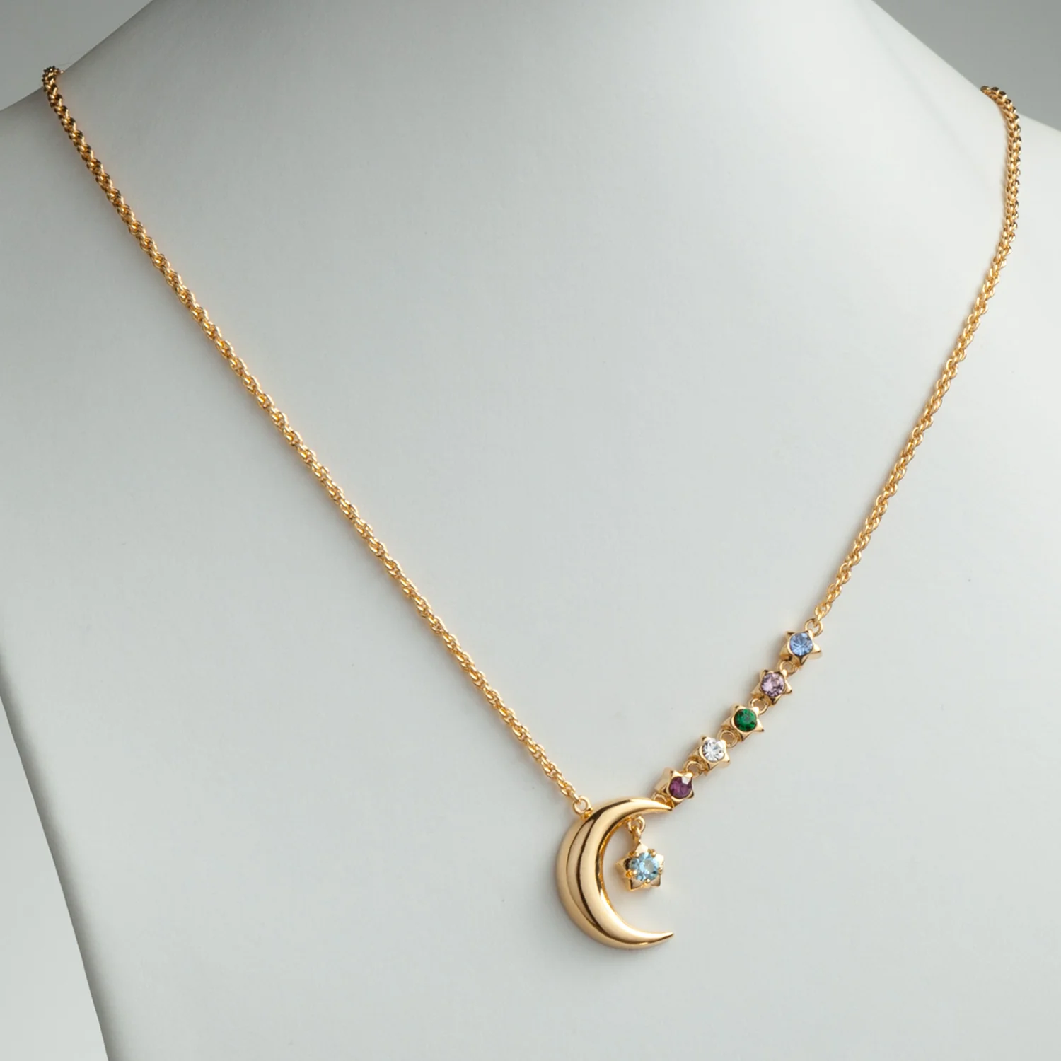To the Moon & Back Family Birthstone Pendant - Image 2