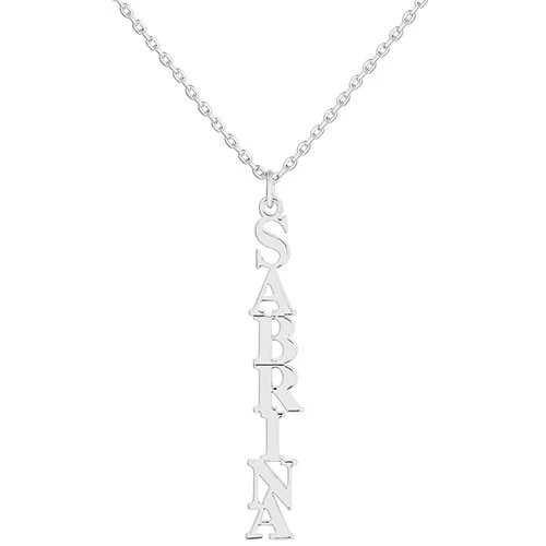 Uppercase Vertical Name Necklace - Image 2