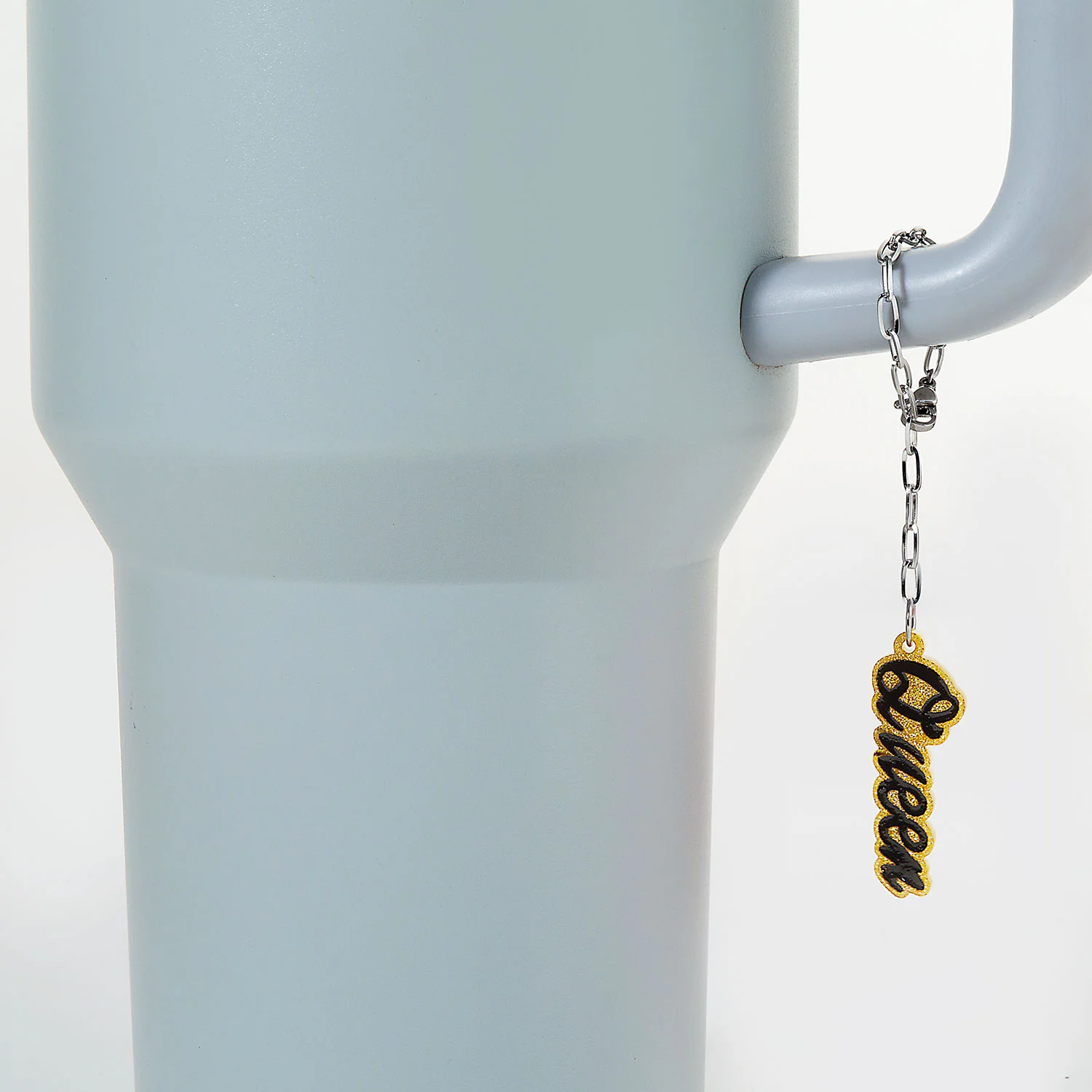 Vertical Name with Enamel Acrylic Charm Paperclip Chain Accessory - Image 4