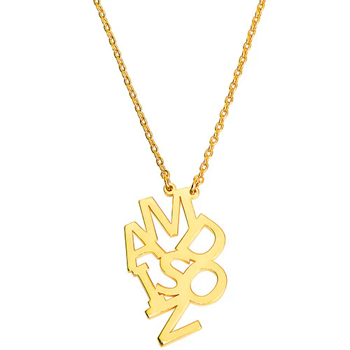 Vertical Puzzle Name Necklace - Image 4