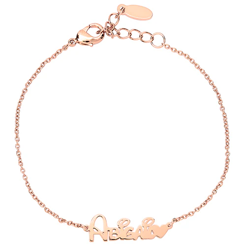 Whimsical Font Name with Heart Bracelet - Image 7