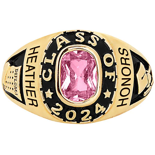 Women's 14K Celebrium Birthstone 2024 Class Ring - Image 3