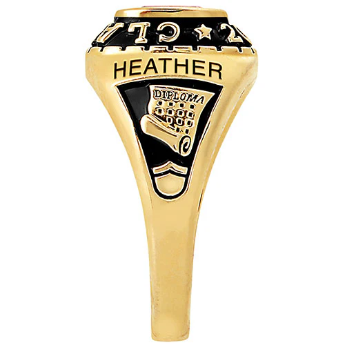 Women's 14K Celebrium Birthstone 2024 Class Ring - Image 4