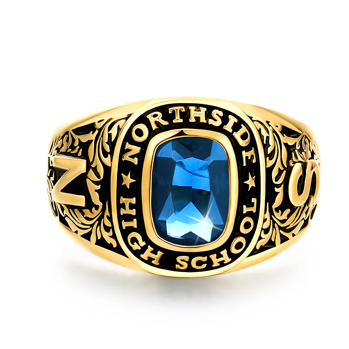 Women's 14K Gold Plated CELEBRIUM Large Traditional Class Ring - Image 2