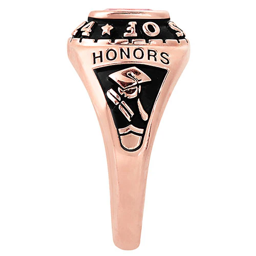 Women's 14K Rose Celebrium Birthstone 2024 Class Ring - Image 5