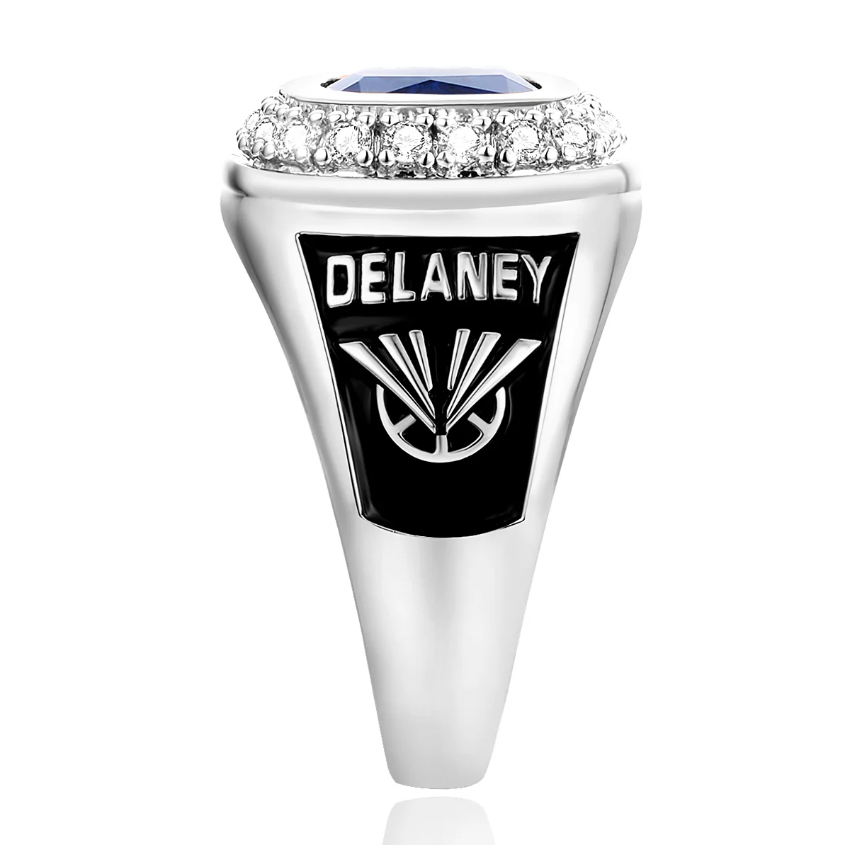 Women's CZ Encrusted Personalized Top Class Ring - Image 4