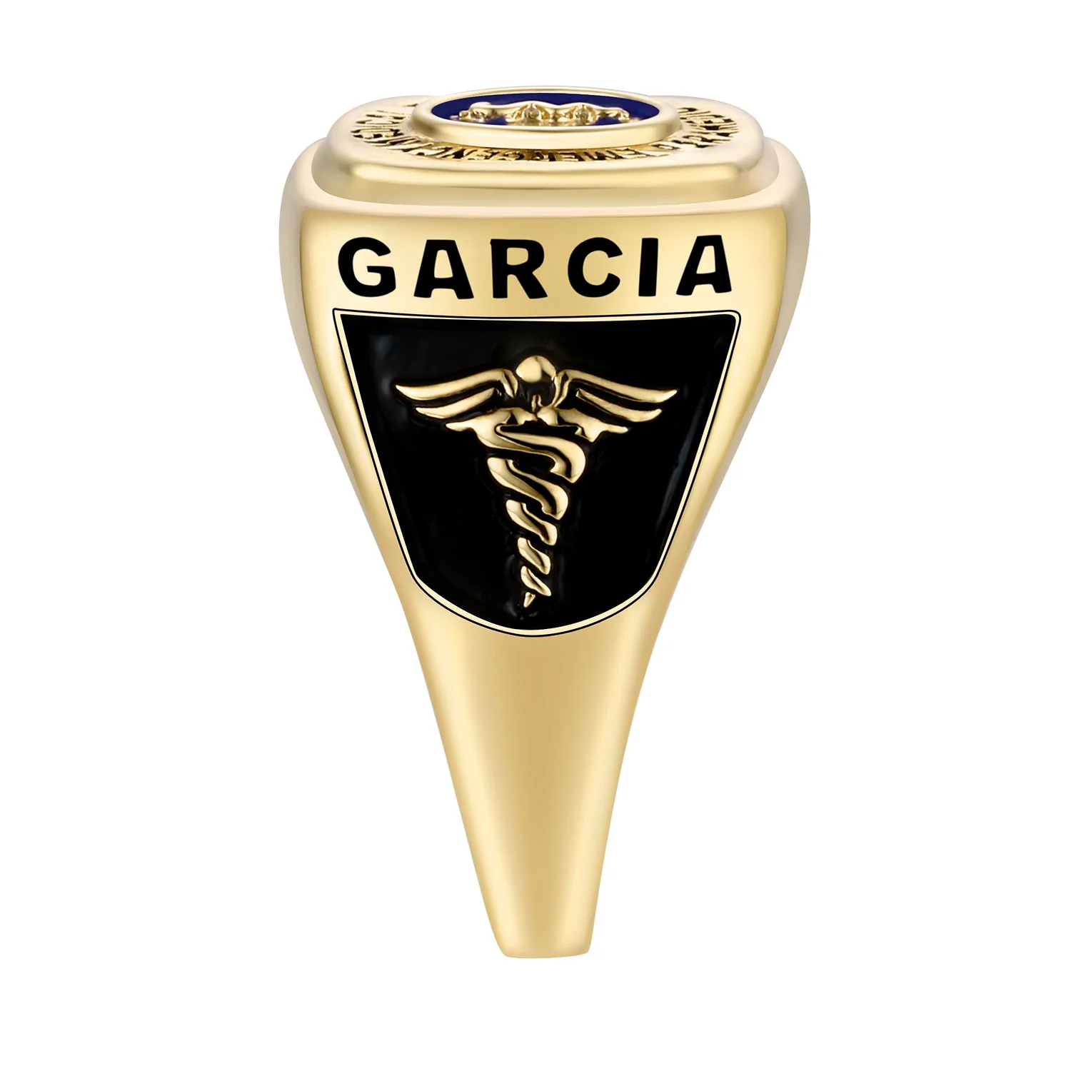 Women's Gold over Sterling EMT First Responder Ring - Image 4