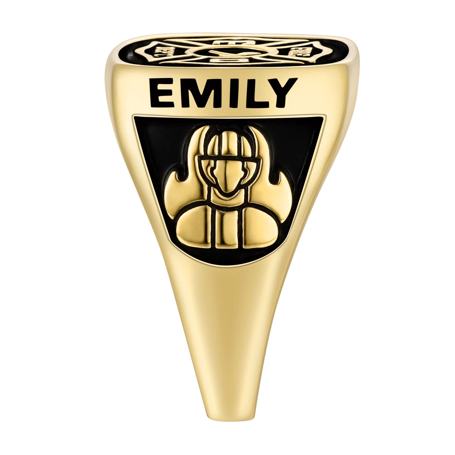 Women's Gold over Sterling Fire Dept First Responder Ring - Image 3