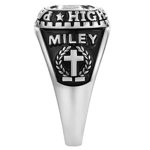 Women's Old English Initial Traditional Class Ring - Image 3